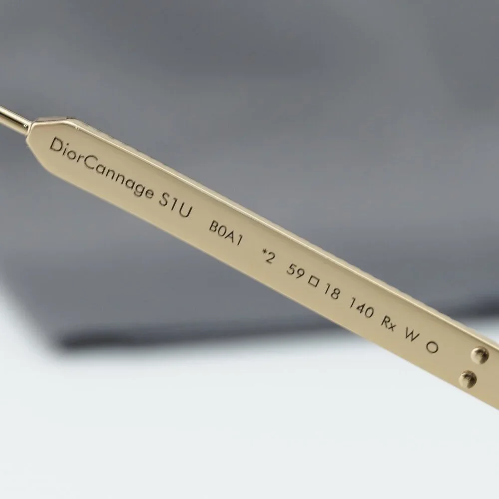 Dior DIORCANNAGE S1U B0A1 Square Sunglasses - Gold/Grey - Picture 10 of 12